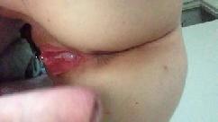 Boceta com piercing de creampie