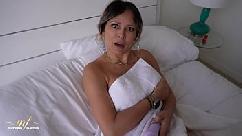 Johnny love spies on his stepmother while she masturbates - monique fuentes